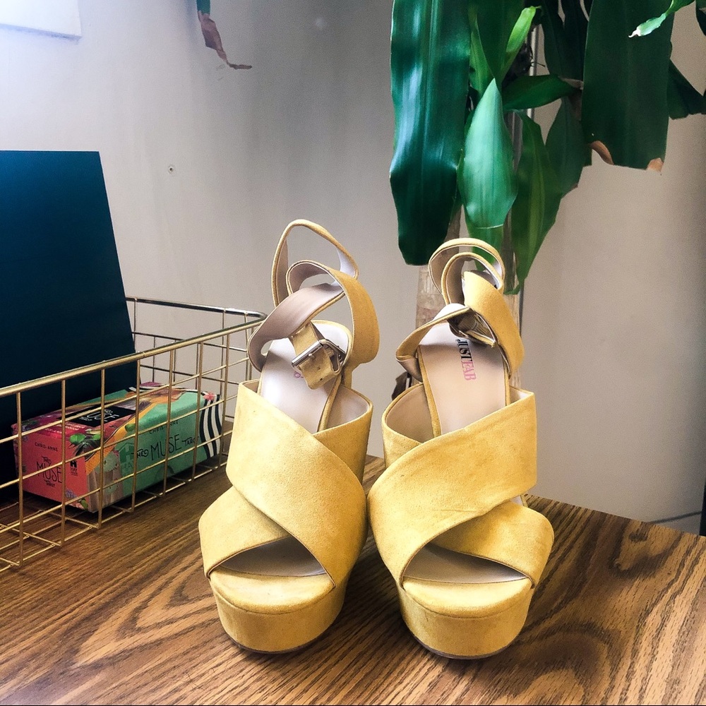 Yellow Chunky Heels